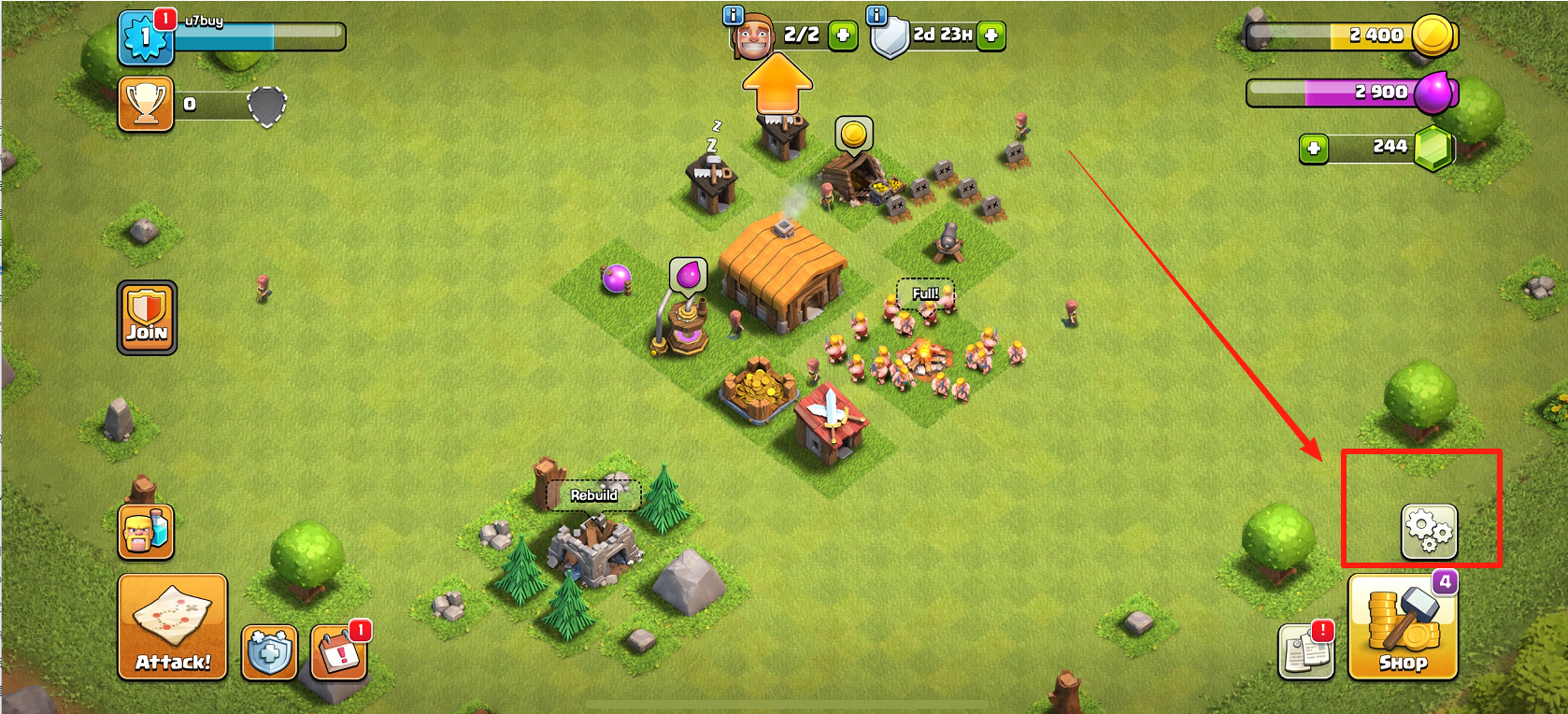 Click the "Settings"