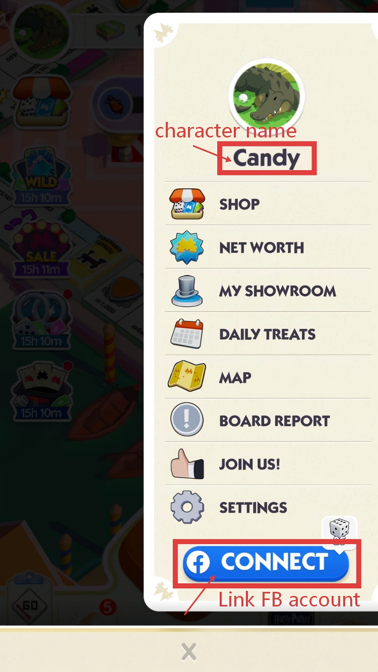 find your character name and linked Facebook account here