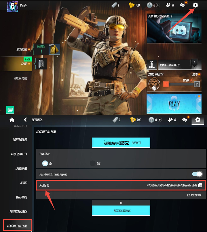 Find your profile ID