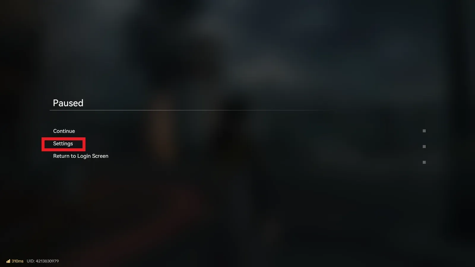 select settings