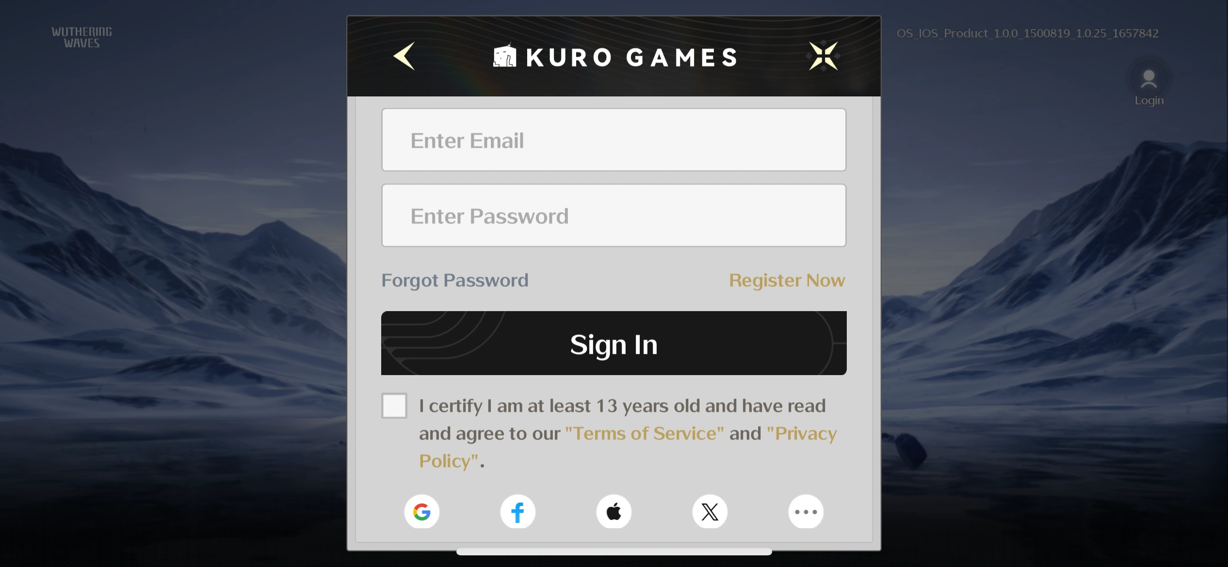 Login Information